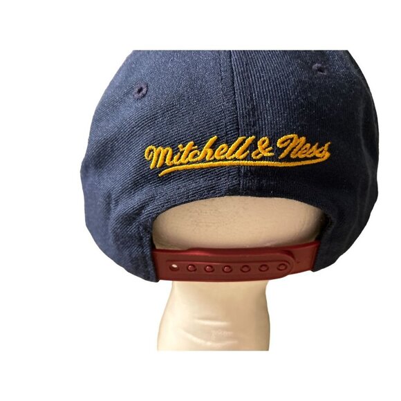 Cleveland CAVALIERS Hat Large Logo Yellow Burgundy Denim - Picture 4 of 7